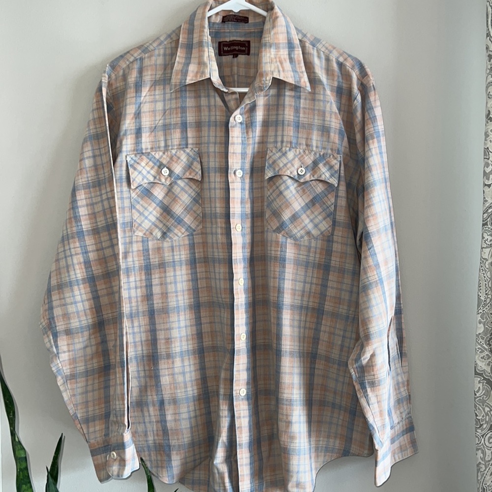 Vintage Wellington Woven Gingham Button Up